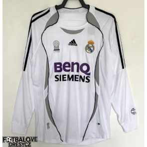 Real Madrid 2006-2007 Retro Domácí Dres Dlouhý Rukáv Real Madrid 2006-2007 Retro Domácí Dres Dlouhý Rukáv